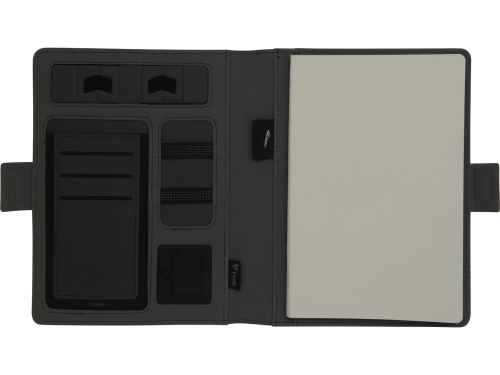 Органайзер с беспроводной зарядкой 5000 mAh Powernote, светло-серый