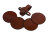 Набор костеров Fabrizio из PU, 4 шт, коричневый