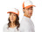 Бейсболка под сублимацию с сеткой Newport, оранжевый/белый